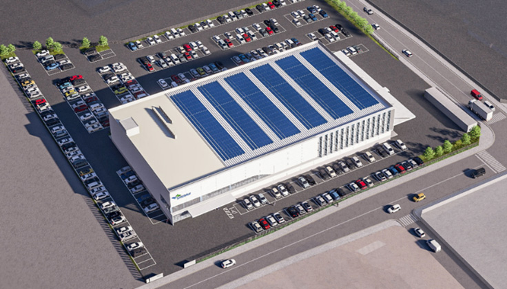 Image of the New Factory Exterior (Sysmex RA)