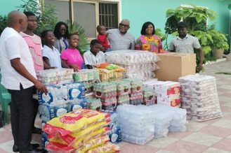 Donating goods to orphanage (Ghana)
