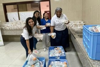 Donating foods to people in need (UAE)