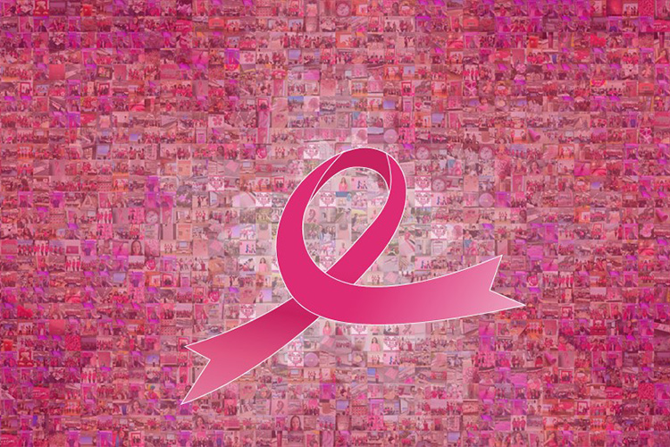 Mosaic artwork created from photos submitted by employees