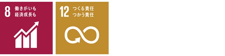 8 働きがいも経済成長も 12 つくる責任つかう責任
