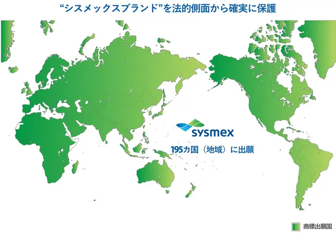 sysmex 195カ国（地域）に出願